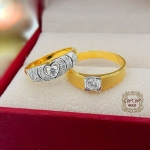 แหวนคู่แต่งงาน (เพชรสวิส cz เกรดพรีเมียม)