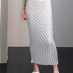 ปรับราคาลง20%!! ยาว 32นิ้ว 2MUAY รุ่น CX01621S กระโปรงอัดพลีทคุณภาพ PENCIL CIRCLE PLEATED SKIRT 4 สี FREE SIZE