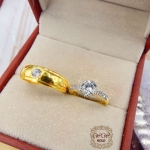 แหวนคู่แต่งงาน (เพชรสวิส cz เกรดพรีเมียม)