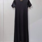 อกถึง 44 นิ้ว 2MUAY รุ่น GM8843 เดรสอัดพลีท ROUND NECK SHORT SLEEVE PLEATED DRESS FREE SIZE