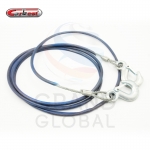 CARBEST สายลากรถ 2ตัน ยาว 3 เมตร สลิง สลิงค์ สลิงค์ ลากรถ จูง รถยนต์ ขอเกี่ยว ลวด เหล็ก หุ้ม พลาสติก แข็งแรง ลากได้