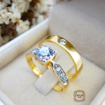 แหวนคู่แต่งงาน (เพชรสวิส cz เกรดพรีเมียม)