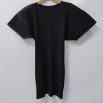 อกถึง 44นิ้ว ยาว 27นิ้ว 2MUAY รุ่น GM0871 เสื้ออัดพลีท THICK SHORT SLEEVE PLEATED TOP สีดำ FREE SIZE