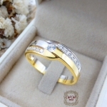 แหวนผู้ชายทูโทน (เพชรสวิส cz)