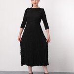 2MUAY รุ่น GA92140 เดรสอัดพลีท LONG SLEEVE CRINKLE PLEATED DRESS 6 สี FREE SIZE