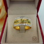 แหวนนามสกุลทองแท้ 18K ล้อมเพชร