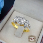 แหวนดีไซน์เพชรประกบ เรียงสวยระยิบ (Big)