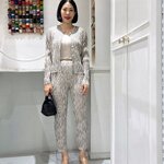 2MUAY รุ่น GJO11518 / GJO11536 เซ็ตอัดพลีท BUTTON FRONT PRINTED PLEATED SET 5 สี FREE SIZE