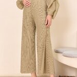 เพิ่มสีใหม่ ยาว37นิ้ว! 2MUAY รุ่น GJO7271 กางเกงอัดพลีทงานคุณภาพ BAT STRAIGHT LAYER PLEATED PANTS 18สี FREE SIZE