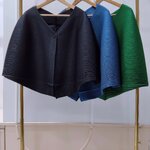 อกถึง 50 นิ้ว 2MUAY รุ่น GA67847 เสื้อคลุมอัดพลีท THICK V NECK PLEATED CARDIGAN 3สี FREE SIZE