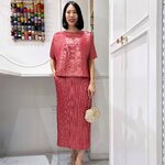 2MUAY รุ่น GJO10519 / GJO10532 เซ็ตอัดพลีท METALLIC PLEATED SET 6 สี FREE SIZE