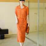 2MUAY รุ่น GJO5276/ GJO5266 เซ็ตพลีทคุณภาพ THICK CAPE CARDIGAN WITH SLEEVELESS SQUARE NECK DRESS PLEATED SET 8 สี FREE SIZE