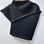 อกถึง 40 นิ้ว 2MUAY รุ่น GM15061 เสื้ออัดพลีท FOLD NECK ASYMMETRIC PLEATED TOP 12สี FREE SIZE