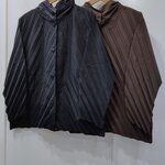 2MUAY รุ่น CX0489 เสื้อคลุมอัดพลีท HOODED BOTTON FRONT PLEATED JACKET 2สี FREE SIZE