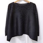 อกถึง 44 นิ้ว 2MUAY GM15064 เสื้ออัดพลีท LONG SLEEVE FLARE PLEATED TOP FREE SIZE
