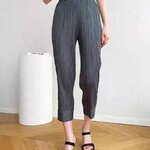 ยาว 34นิ้ว!! 2MUAY BASIC รุ่น GJO6896 SLIM FIT PLEATED PANTS กางเกงผู้หญิง กางเกงอัดพลีท 14สี FREE SIZE