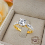 แหวนเพชรดีไซน์หัวชู (เพชรสวิส cz)