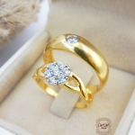 แหวนคู่แต่งงาน (เพชรสวิส cz เกรดพรีเมียม)