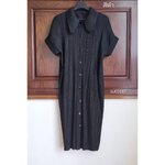 2MUAY รุ่น GJO2087 COLLAR BUTTON FRONT PLEAT DRESS เดรสอัดพลีทงานคุณภาพ 9สี FREE SIZE