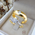 แหวนคู่แต่งงาน (เพชรสวิส cz เกรดพรีเมียม)