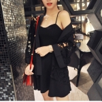 เสื้อคลุมลายลูกไม้ตามแบบ สุดเก๋ สุดซิล สามารถใส่ได้ทุกโอกาส สีดำ