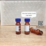 ขวดไวเเอล สีชา (Amber) พร้อมฝารู/Septa ขนาด 2ml