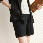 2MUAY BASIC รุ่น GJO7718 กางเกงอัดพลีทงานคุณภาพ BASIC SHORT PLEATED PANTS 12สี FREE SIZE