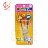 Triple-G ดินสอ หัวยางลบ แฟนซี ลายสัตว์น่ารัก แพ๊ค 3 แท่ง ลายสัตว์น่ารัก2