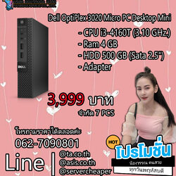 Dell OptiPlex 3020 Micro PC Desktop Mini เครื่องเล็กมาก