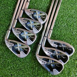 ชุดเหล็ก Callaway X-22 ก้าน NSPRO 950 FLEX R ก้านเหล็กเบาพรีเมี่ยมทั้งชุด สภาพสวยมาก สติ๊กเกอร์ครบ เป็นรุ่นยอดนิยม จุดพีคของ Callaway พัฒนาต่อมาจากรุ่น X18 และ X20 ไม้กอล์ฟพรีเมี่ยมมือสอง ของแท้ By NakaraLuxurious