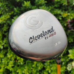 DRIVER CLEVELAND Ti460 องศา 9.5 ก้าน UST MAMIYA PROFORCE V2 FLEX R วัสดุเบต้าไทเทเนี่ยมแท้ หน้าเด้ง 460CC หน้ากว้างมาก!! ไม้กอล์ฟมือสอง ของแท้ BY NakaraLuxurious