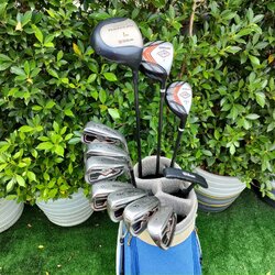 ไม้กอล์ฟครบชุด WILSON มีหัวไม้ครบ 1 , 3 HYBRID ชุดเหล็ก 5 - 9 พร้อม PW PUTTER WILSON ถุงกอล์ฟสวย ช่องเยอะ พร้อมออกรอบได้เลยครับ