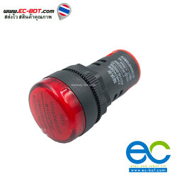 AC/DC 24V Pilot Lamp หลอดไฟสัญญาณสีเเดง LED ขนาด 22 มม Light Indicator Signal Lamp