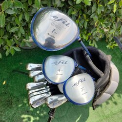 **ไม้กอล์ฟครบชุดสำหรับผู้หญิง** FULLSET MIZUNO EFIL LADY ทั้งชุดประกอบด้วย หัวไม้ 1, 4, 7 ก้าน EFIL FLEX L ชุดเหล็ก MIZUNO EFIL มีเหล็ก 4 -9 เเละ PW SW PUTTER พร้อมถุงกอล์ฟ MIZUNO T-ZOID คุณผู้หญิงที่กำลังหาชุดดีๆสักชุด พลาดไม่ได้ครับ ของดีญี่ปุ่น คุณภาพด