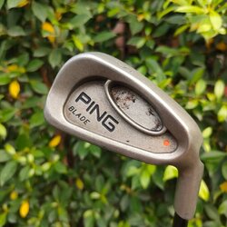 เหล็ก 3 PING i3+ BLADE จุดส้ม ก้าน PING 350 SERIES FLEX R สติ๊กเกอร์ด้านหลังหลุด แต่ไม่มีผล ตีดีมากๆๆๆทตีง่าย ไกล นุ่ม