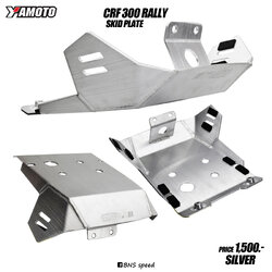 กันแคร้ง YAMOTO CRF300RALLY สีเงิน