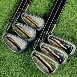 ** ไม้กอล์ฟผู้หญิงหรือซีเนียร์ ** ชุดเหล็ก NIKE IGNITE ตีง่ายมาก ก้าน UST FLEX W ทั้งชุด ออกแบบ SOLE ด้านหลัง ทำให้ตีงผ่านพื้นเข้าบอล ได้ง่าย ไม้กอล์ฟพรีเมี่ยมมือสอง ของแท้ By NakaraLuxurious