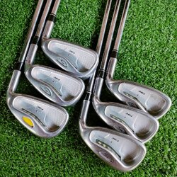 ชุดเหล็ก Taylormade RAC r5 เหล็ก CAVITY ลึกตีง่ายอย่างมาก ให้ระยะดีมากๆ ตีไกลกว่าเหล็กปกติ 1 เบอร์เลยค่ะ ก้านเหล็ก เบา 80 กรัม FLEX R สบายๆ ไม้กอล์ฟพรีเมี่ยมมือสอง ของแท้ By NakaraLuxurious