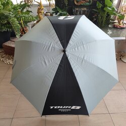 ร่มกอล์ฟ BRIDGESTONE TOUR B สภาพสวยไม่เคยผ่านการใช้งาน ซีลที่ด้ามจับยังไม่ได้แกะ!! มีปุ่มเปิดออโต้ ภายในกันรังสี UV ของแท้จากศูนย์ มือสอง ของแท้ BY NakaraLuxurious