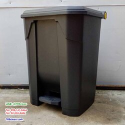 ถังขยะทรงเหลี่ยม แบบเหยียบ สีดำ 65 ลิตร