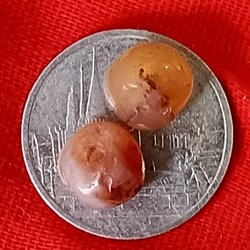 โปรไฟลุก🔥 ลูกปัดโบราณ ยุคทวารวดี ส้มกลมดิบ (ขายแล้ว)