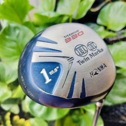Driver HONMA TWIN MARK วัสดุ TITANIUM สุดพรีเมี่ยม MADE IN JAPAN SAKATA องศา 10.5 ก้าน DORIC TITANIUM ** สองดาว ** FLEX R ไม้กอล์ฟมือสอง ของแท้ By NakaraLuxurious