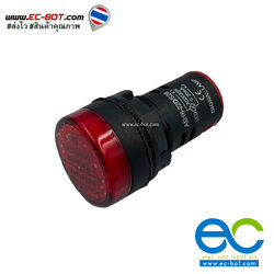 AC/DC 220V Pilot Lamp หลอดไฟสัญญาณสีแดง LED ขนาด 22 มม Light Indicator Signal Lamp