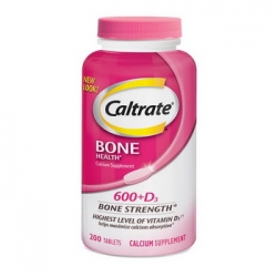 Caltrate 600 + D Calcium Supplement Supports Bone and Colon Health ขนาดกลาง 200 เม็ด ผลิตภัณฑ์เสริมแคลเซียมวิตามินดี บำรุงกระดูก ป้องกันกระดูกพรุน