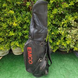 ถุงกอล์ฟ EMCO มือสอง ถุงกอล์ฟหนัง ใบใหญ่ขนาด 9 นิ้ว , ภายในบุกำมะหยี่ สภาพสวย!!! มือสอง ของแท้ BY NakaraLuxurious
