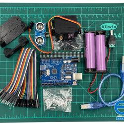 ชุดถังขยะอัตโนมัติ Arduino Uno + Ultrasonic เพื่อการศึกษา
