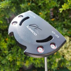 PUTTER KASCO MILLED CNC KP-03 ความยาว 35 นิ้ว ก้าน SILVER WING KASCO การกระจายน้ำหนักได้ดีอย่างลงตัว ไม้กอล์ฟมือสอง ของแท้ BY NakaraLuxurious