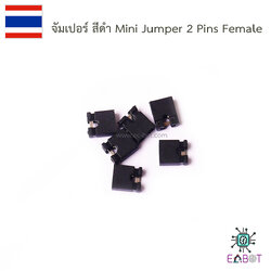 จัมเปอร์ สีดำ Mini Jumper 2 Pins Female Pitch 2.54mm