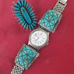 โปรไฟลุก🔥 สายนาฬิกาข้อมือ เงินแท้ ประดับเทอร์คว้อยทซ์ (ขายแล้ว)