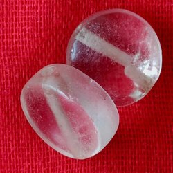 โปรไฟลุก🔥 ลูกปัดโบราณ ยุคทวารวดี กระดุม น้ำค้าง 1 คู่ (ขายแล้ว)